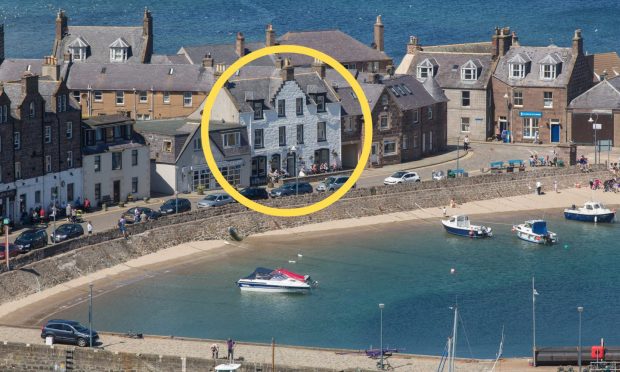 Shorehead, Stonehaven, with The Ship Inn highlighted.