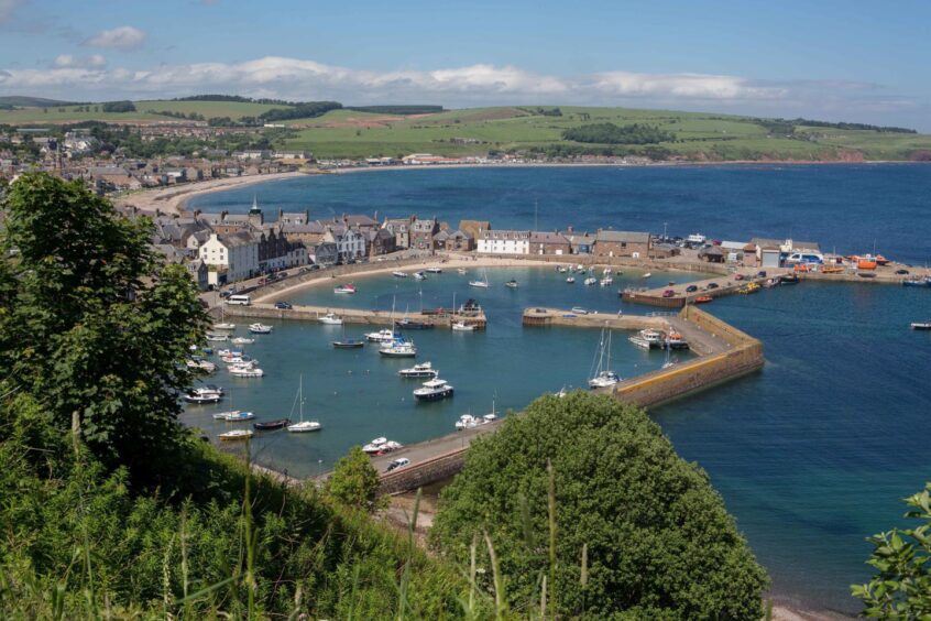 Aerial view of Stonehaven.