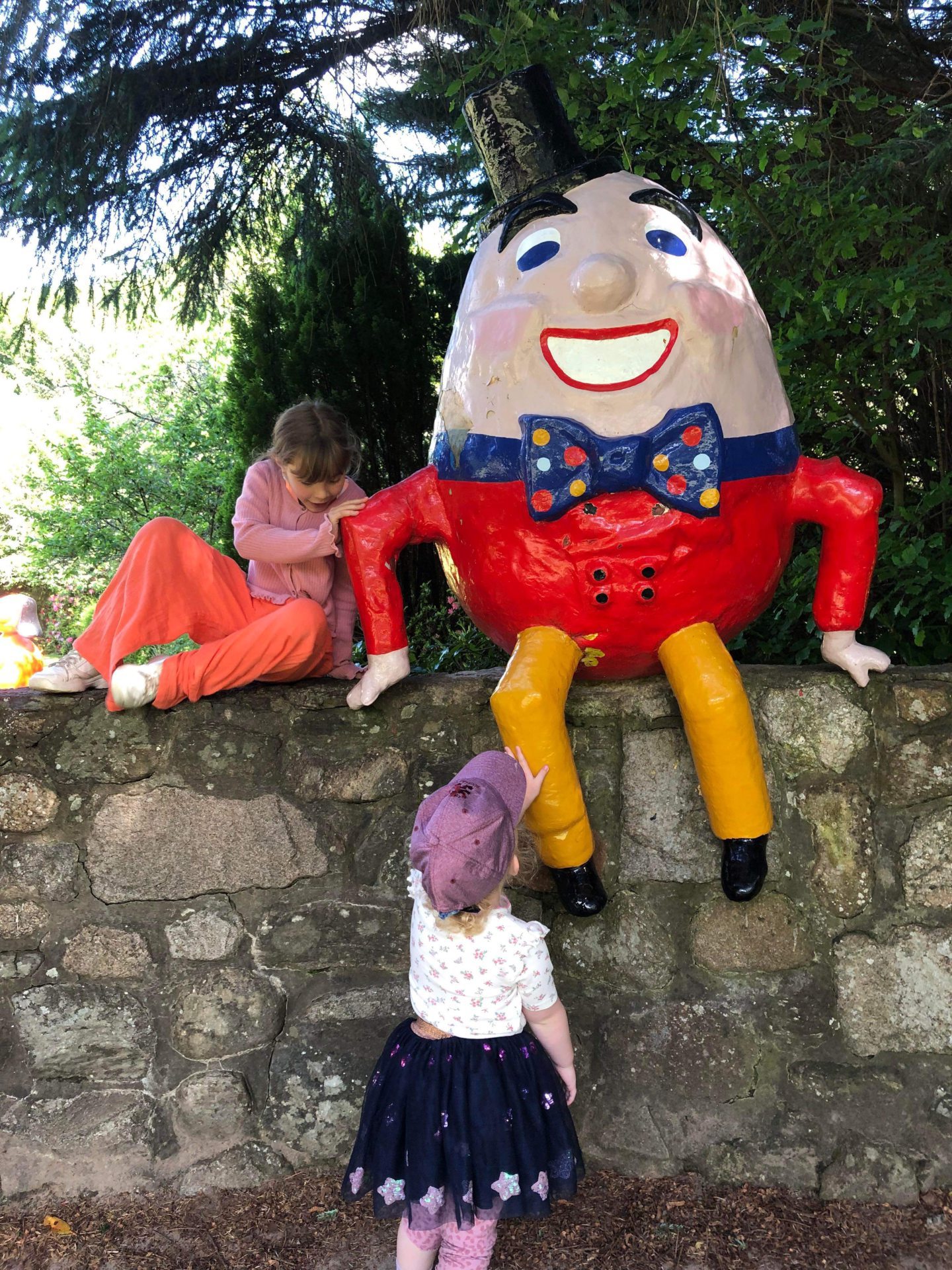 Humpty Dumpty statuette at the Maryculter children's park.