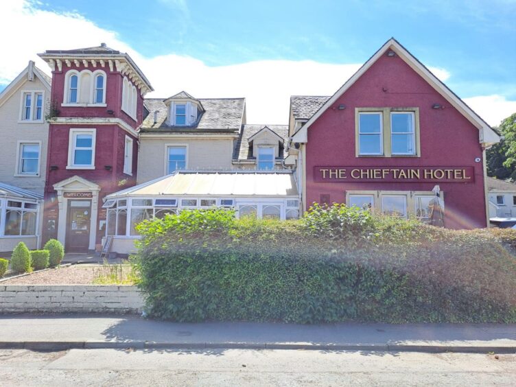 Exterior of The Chieftain Hotel on Millburn Road. 