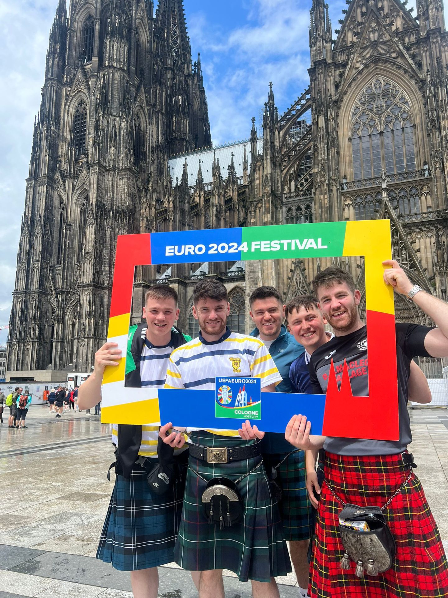 Daniel Macleod, Mathew Maciver, Ali Murray, Paul Macpahil and Andrew Macleod in Germany