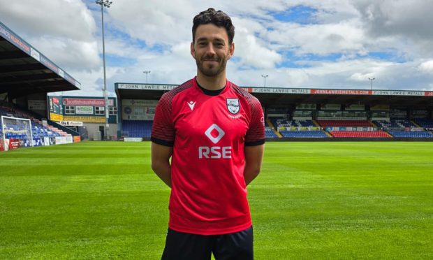 Will Nightingale, who has returned to Ross County, on loan from AFC Wimbledon.  The defender is sporting the new Staggies' away kit. Image: Courtesy of Ross County FC