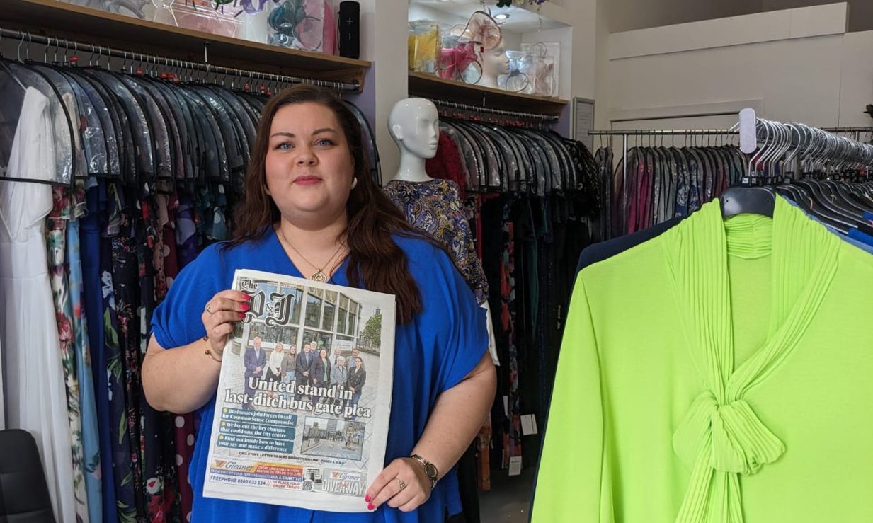 Two years after opening Style for your Shape on Schoolhill, Victoria Mutch warns the Aberdeen bus gates could force her to find new premises outside of the city centre. Image: Alastair Gossip/DC Thomson