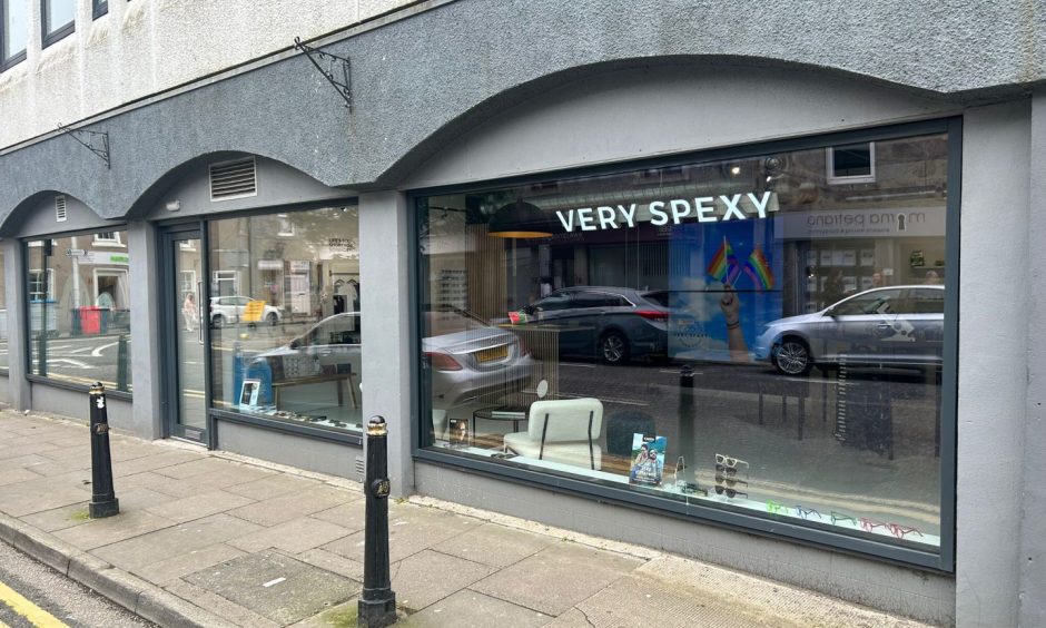 The optician has only been open in the west end for four months, but says that bus gates could have contributed to a quiet month. Image: Isaac Buchan.