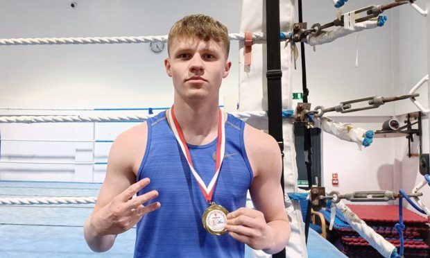 Aberdeen teen boxer Ben Bonner wins third successive British title. Image DCT Media
