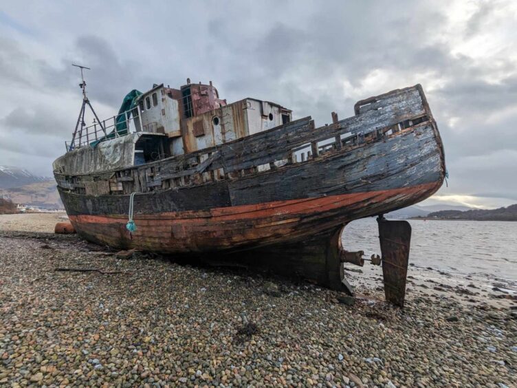 The fascinating wreck of the Old Boat of Caol. Image: Gayle Ritchie.