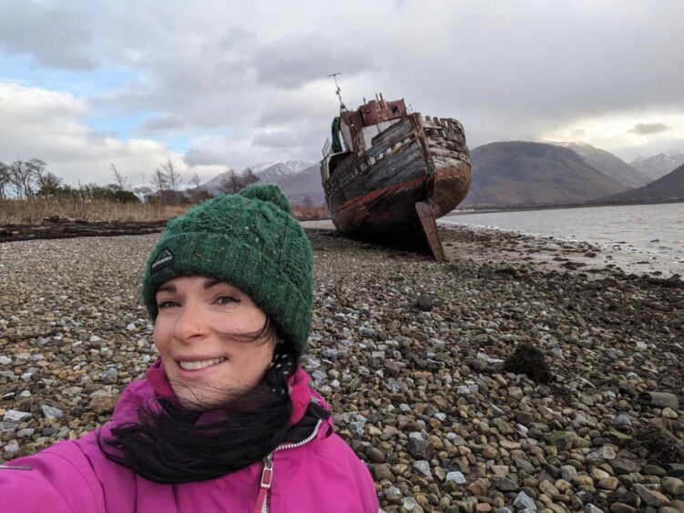 Gayle explores the Old Boat of Caol. Image: Gayle Ritchie.