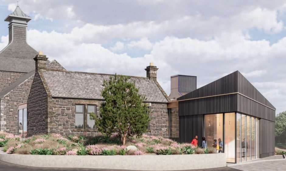 Artist impression of extension to Benriach distillery. 