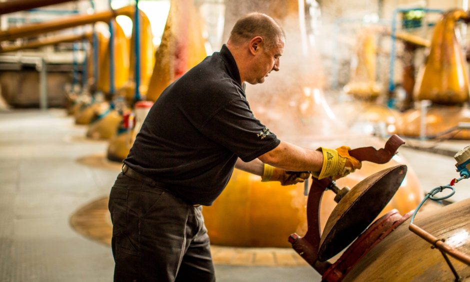 Whisky-making.