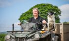 Judith pictured on the family farm at Inch of Arnhall Farm near Edzell with her dog Nell. Picture by Mhairi Edwards/DC Thomson