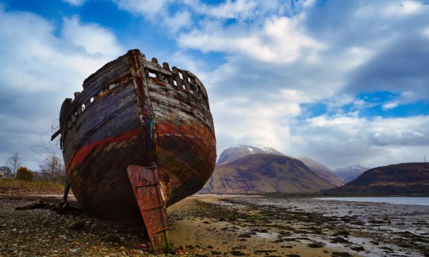 The Old Boat of Caol, also known as the Corpach shipwreck, is one of Scotland's most photographed wrecks. Image: Shutterstock.