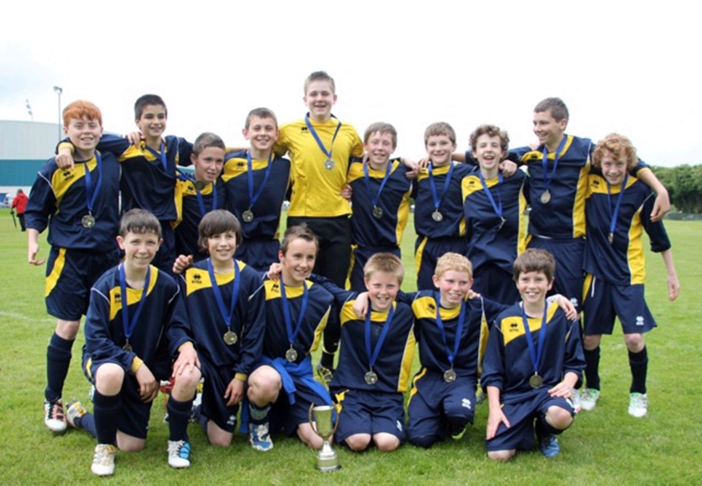 The schools U13s football team
