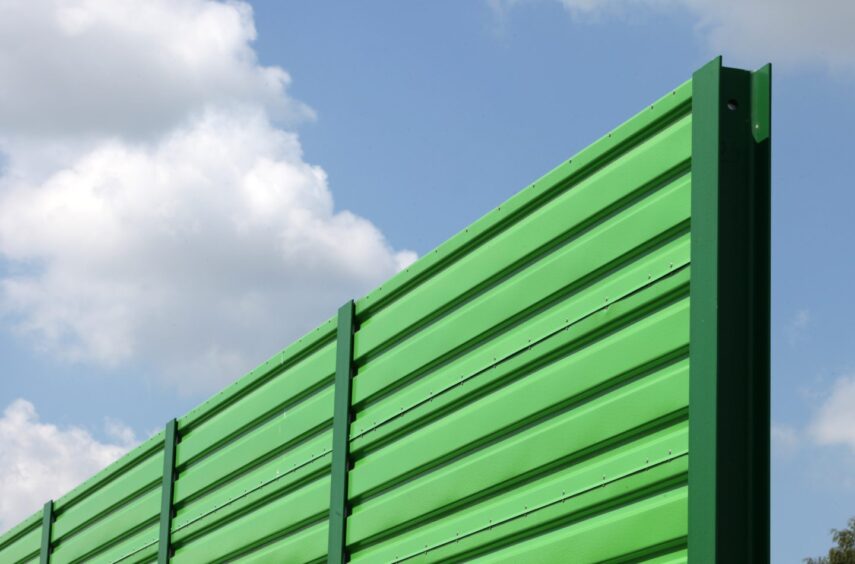 Acoustic barriers similar to this could be set up at the new Bridge of Don recycling centre. Image: Shutterstock