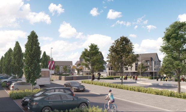 An artist impression of the new village, Durieshill. Image: Big Partnership