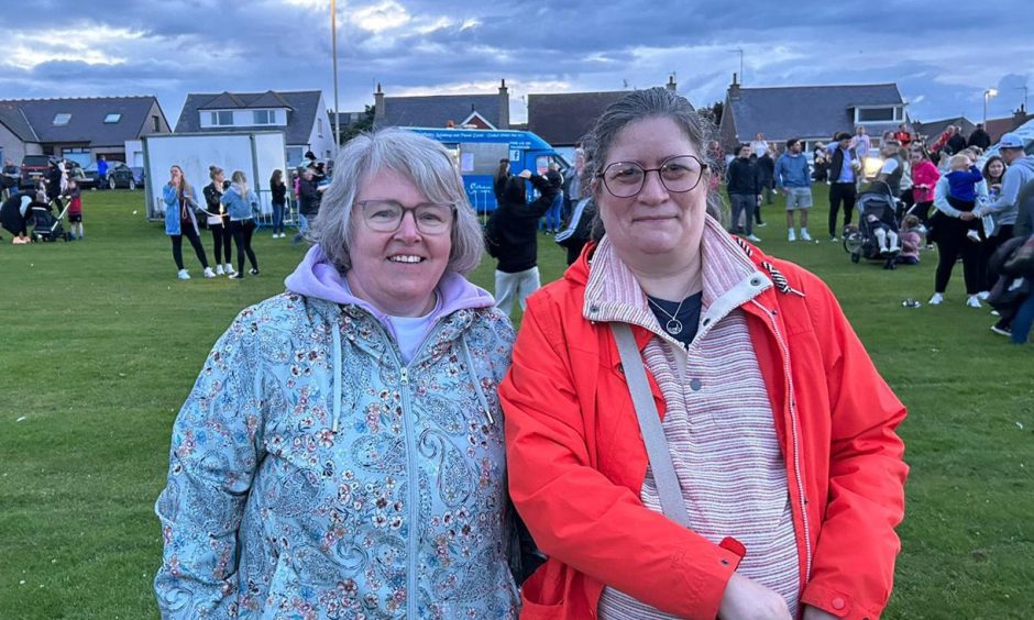 The pair who had travelled through from Fraserburgh were well-impressed with the display. Image: Isaac Buchan/ DC Thomson