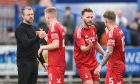 Jimmy Thelin, manager of Aberdeen (left), following Saturday's win over Queen of the South. Image: Shutterstock.