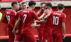 Aberdeen striker Ester Sokler celebrates after scoring to make it 2-0. Image: Shutterstock