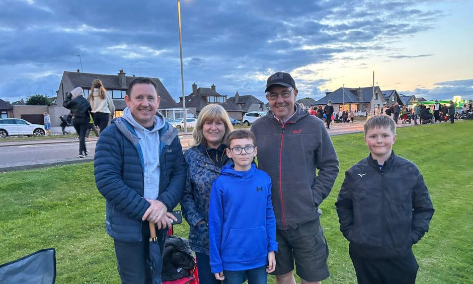 Paul (left), Ethel, and Ian went home "very impressed" with the air show. Image: Isaac Buchan/ DC Thomson