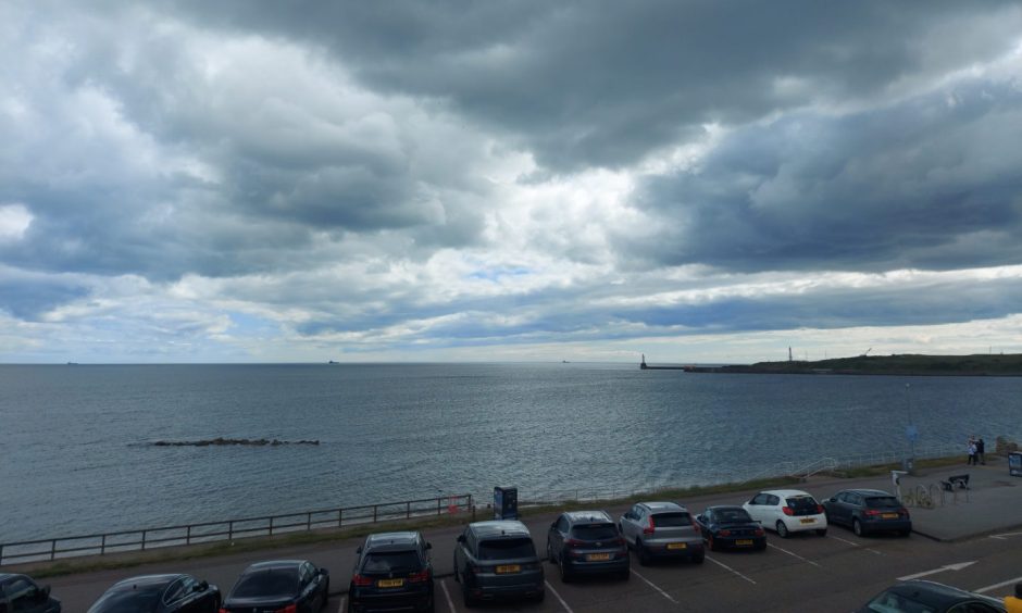 The view from the new Aberdeen beach food hall's balcony.