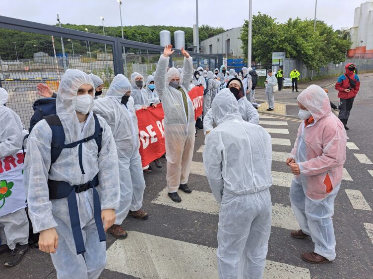 Aberdeen incinerator protesters.