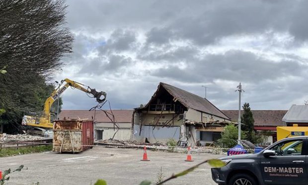 St Andrews School in Inverurie is being demolished.