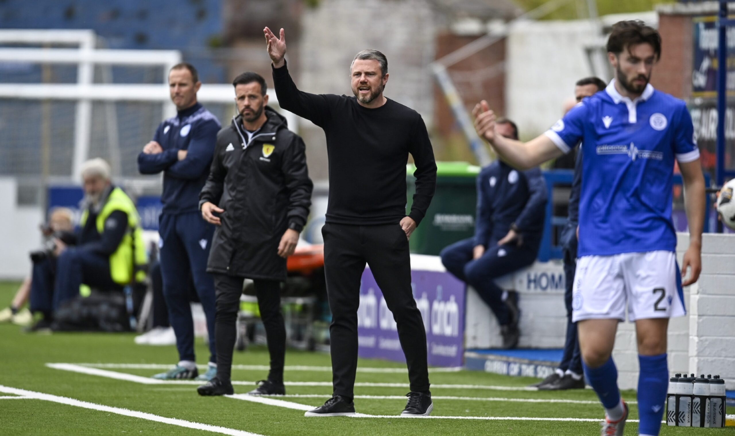 Aberdeen manager Jimmy Thelin during a Premier Sports Cup group stage match against Queen of the South. Image: SNS