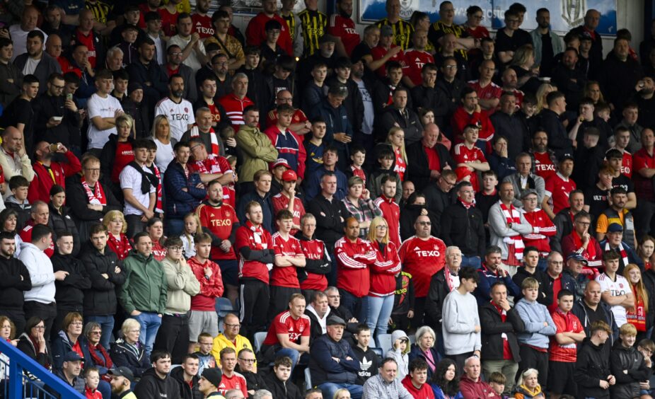 Aberdeen fans watching from the stands