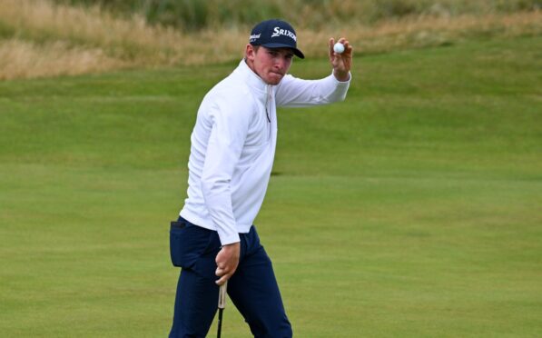 Calum Scott of Scotland during the second round of the 152nd Open Championship at Royal Troon, on July 19, 2024. Image: SNS.