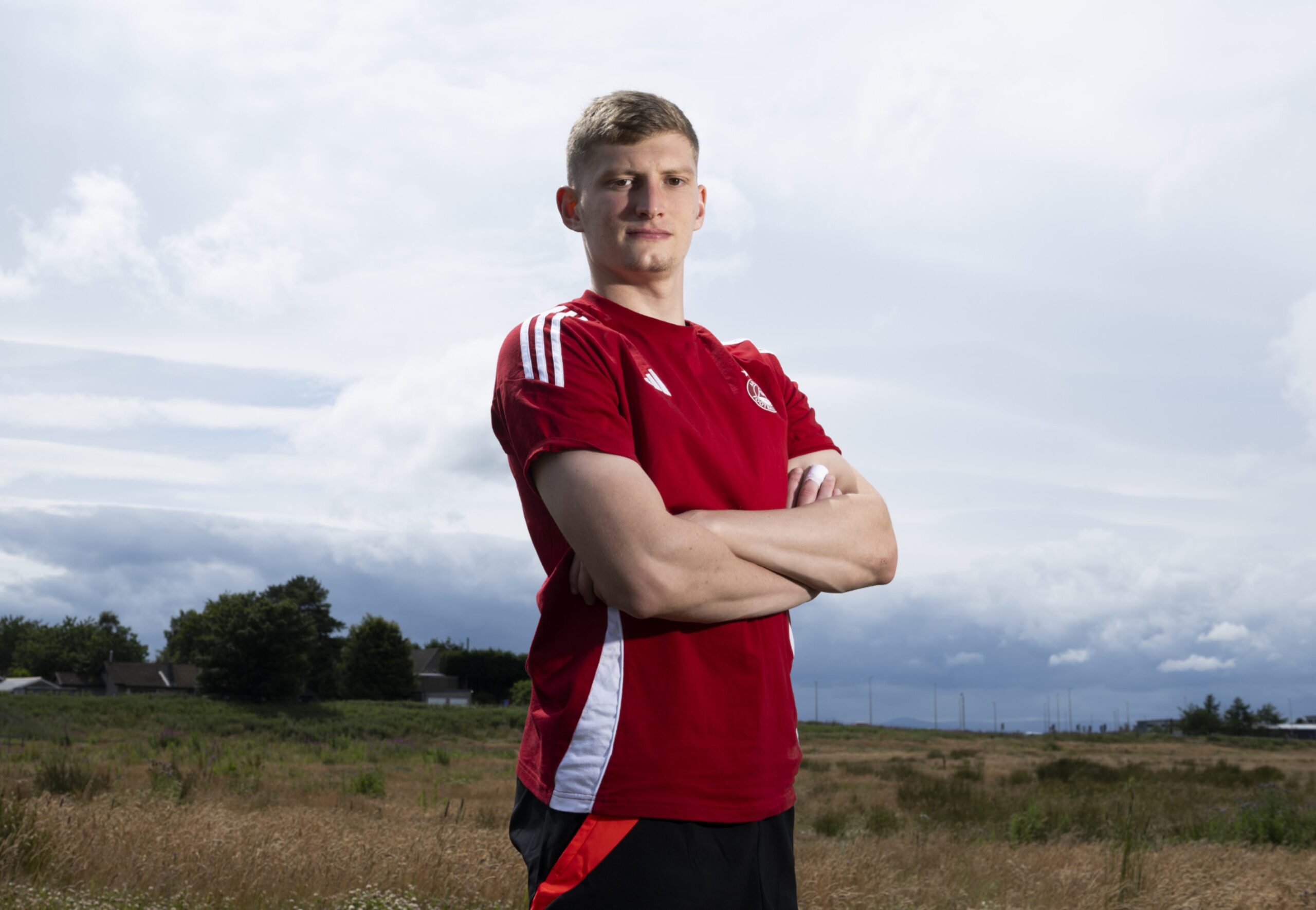 Jack MacKenzie at Aberdeen's Cormack Park ahead of the clash with East Kilbride..Image: SNS 