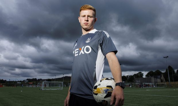 Aberdeen summer signing Gavin Molloy at the club's Cormack Park training complex. Image: SNS