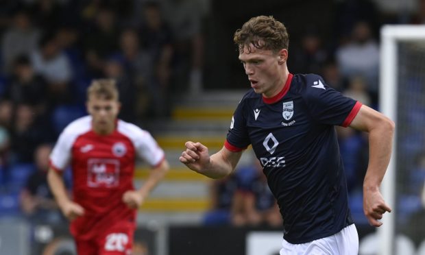 Jack Grieves in action against Stirling Albion. Image: SNS