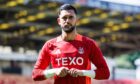 ABERDEEN, SCOTLAND - JULY 30: Dimitar Mitov during an Aberdeen open training session at Pittodrie Stadium, on July 30, 2024, in Aberdeen, Scotland. (Photo by Ross Parker / SNS Group)