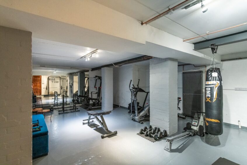 The gym in the Torphins home for sale