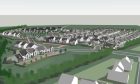 Artist's impression of the site layout for Conon Braes South.