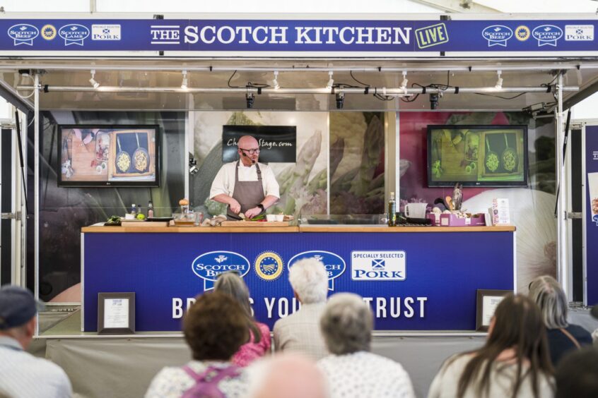 Culinary demonstration are always popular at Turriff Show.