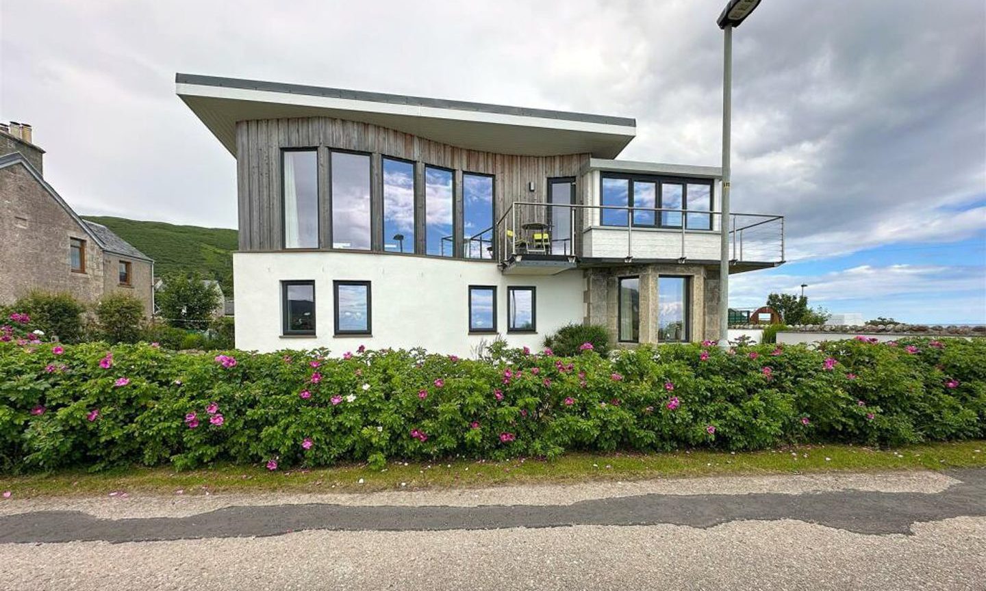 Exterior of the converted Old Coastguard Station in Sutherland