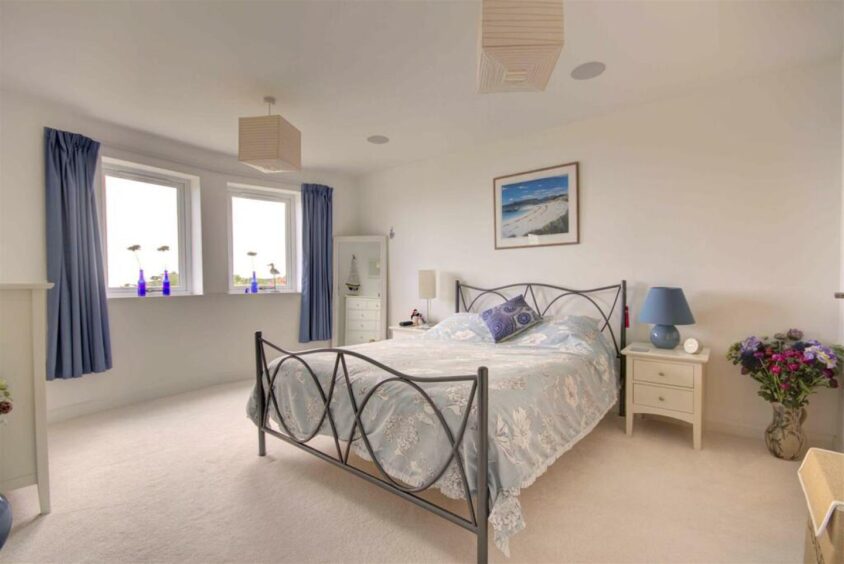 The main bedroom at the Old Coastguard Station in Helmsdale.