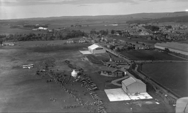 A jubilee air display at Dyce a year after the aerodrome opened in 1935. Image: DC Thomson