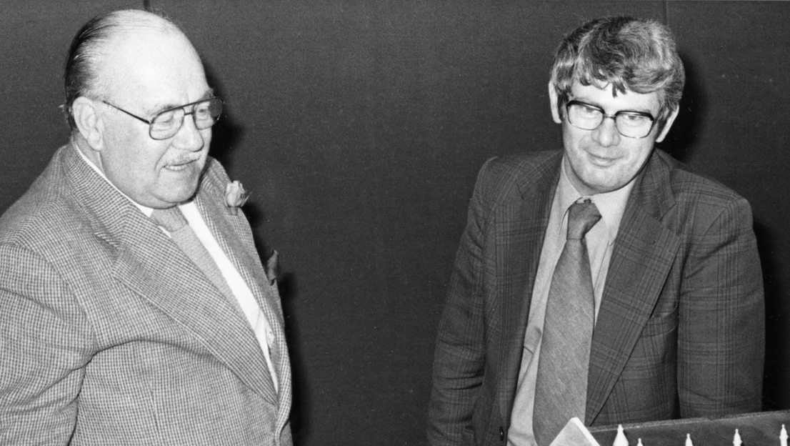 Councillors Dick Gallagher and Howard Lovell in 1979.