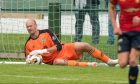 New Buckie Thistle signing Mark Ridgers makes a save against Falkirk. Pictures by Jasperimage.