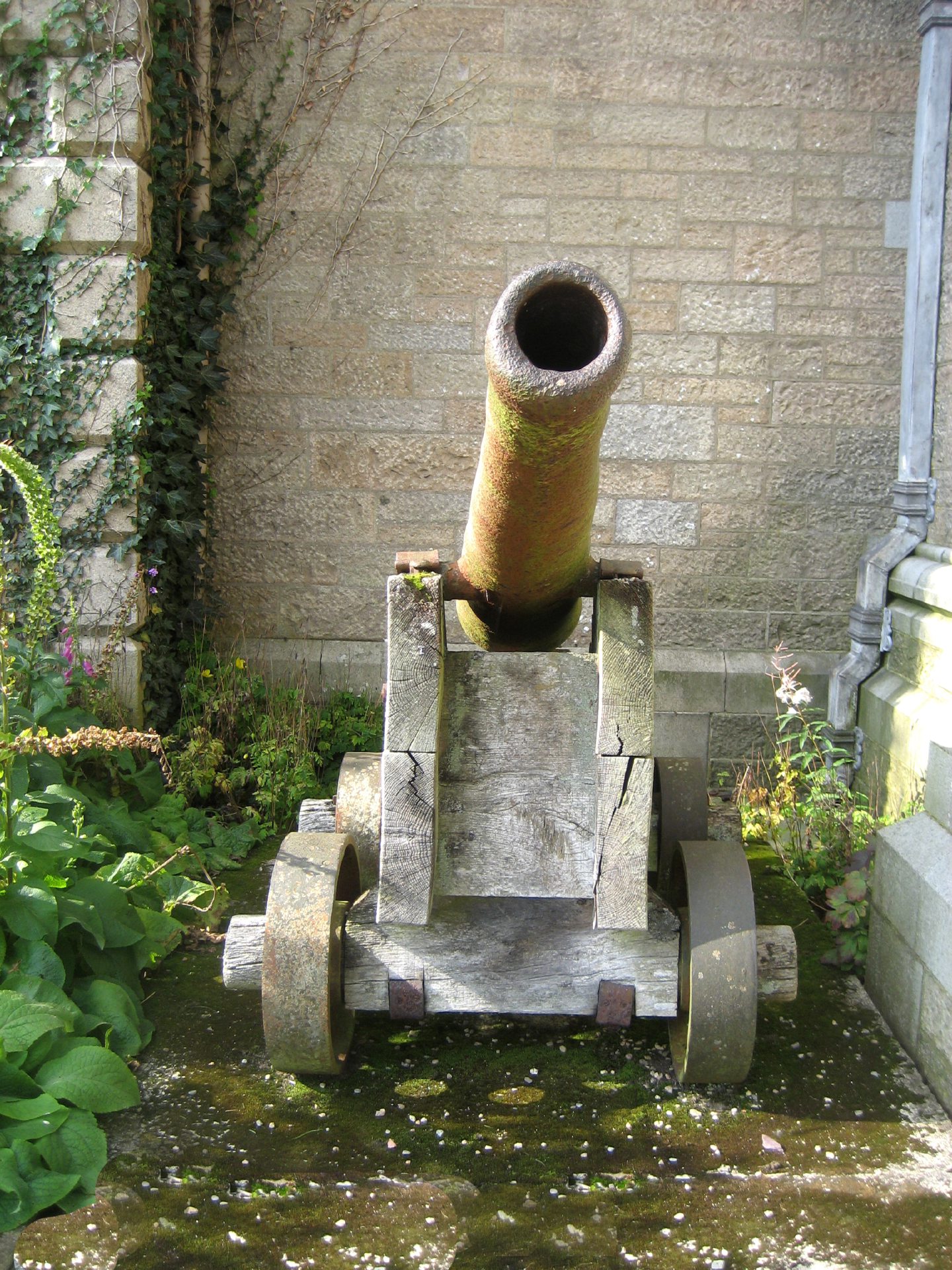 A cannon outside Haddo House that was raised from St Catherine's Dub. 