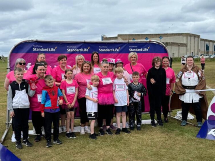 Lauren Brown's family and friends at Race for Life.