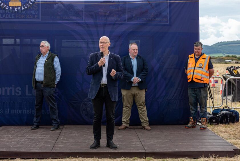 John Swinney at Scottish Plant Operator Challenge.