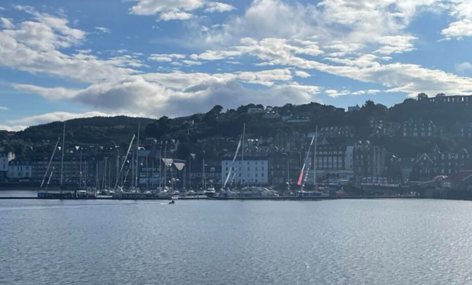 A view of the clippers in Oban.