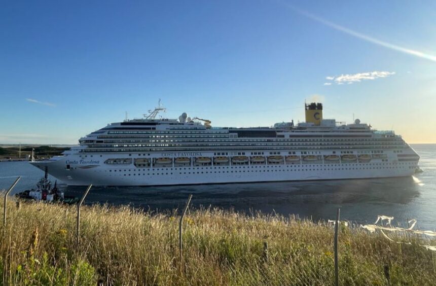 The Costa Favolosa in Aberdeen South Harbour.