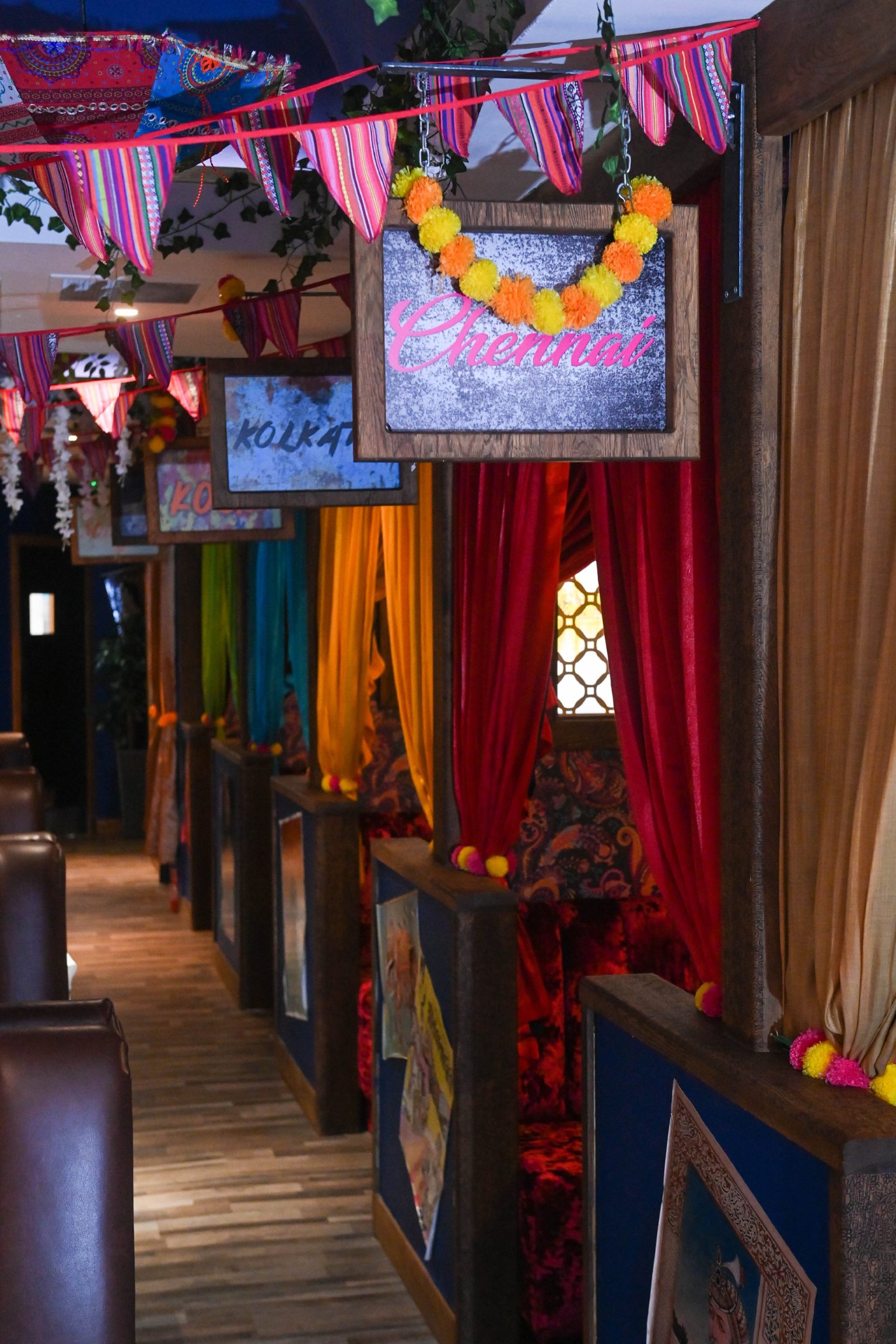 Inside Maharaj restaurant in Aberdeen.