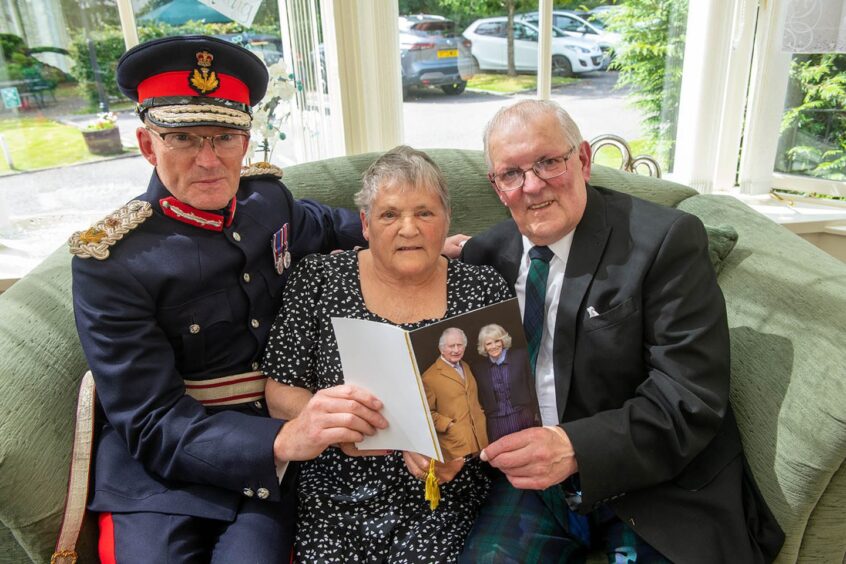 Christine and John Matheson alongside Lord Lieutenant, George Asher. 