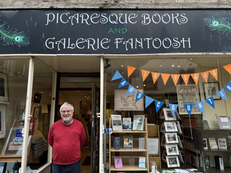 David Duguid outside Picaresque Books &amp; Galerie Fantoosh