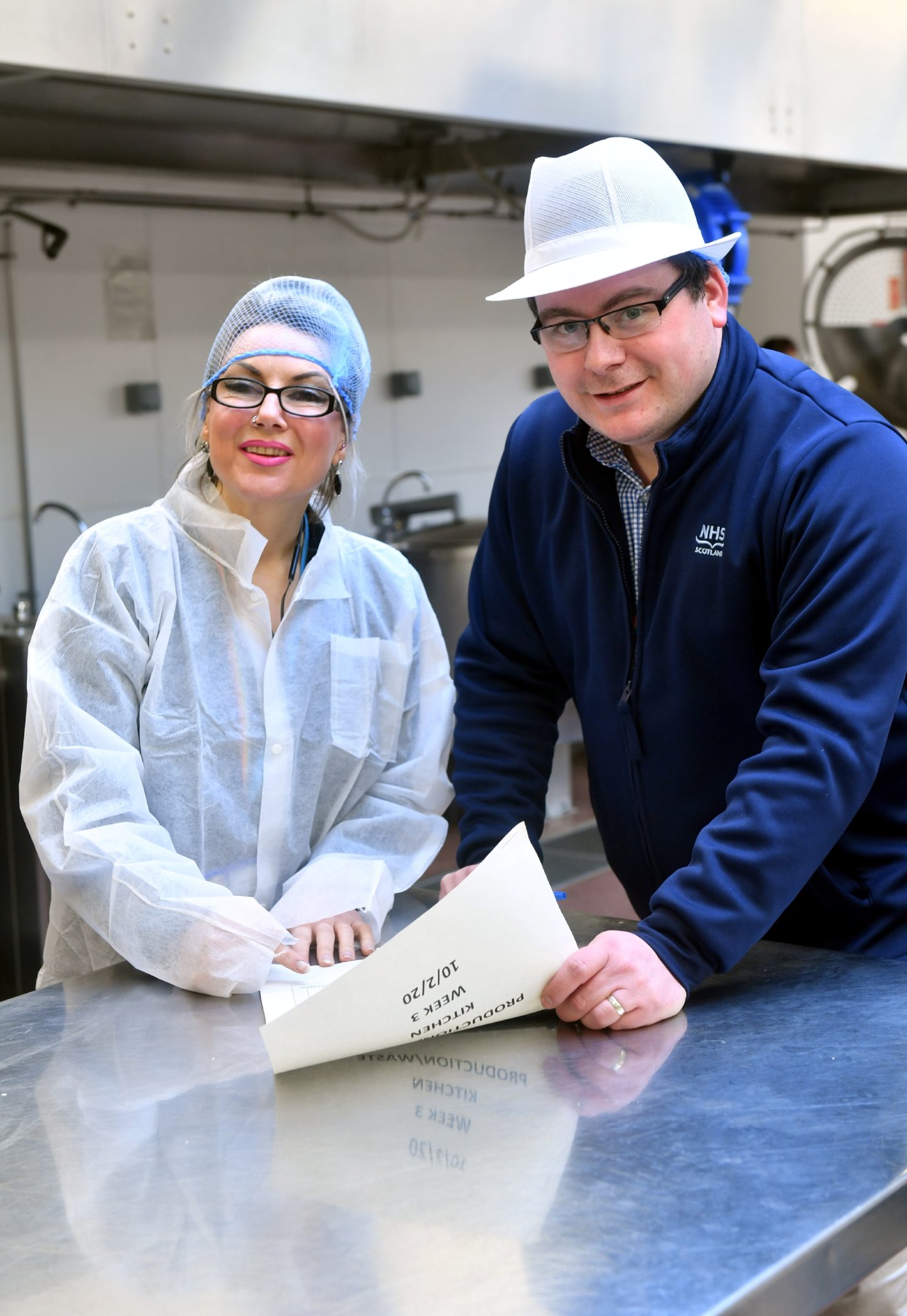 Liz Howarth and Stuart Donald, catering manager at Aberdeen Royal Infirmary, pictured in 2020.