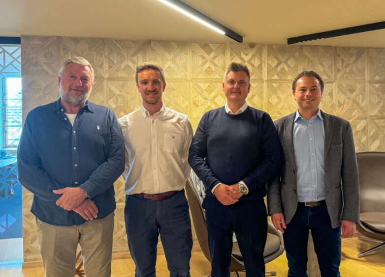 Sigve Naesheim, chief executive, Well Expertise, Mike Adams, CEO, Elemental Energies, Stig Seland, commercial manager, Well Expertise and Michael Dafforn, chief financial officer, Elemental Energies. 